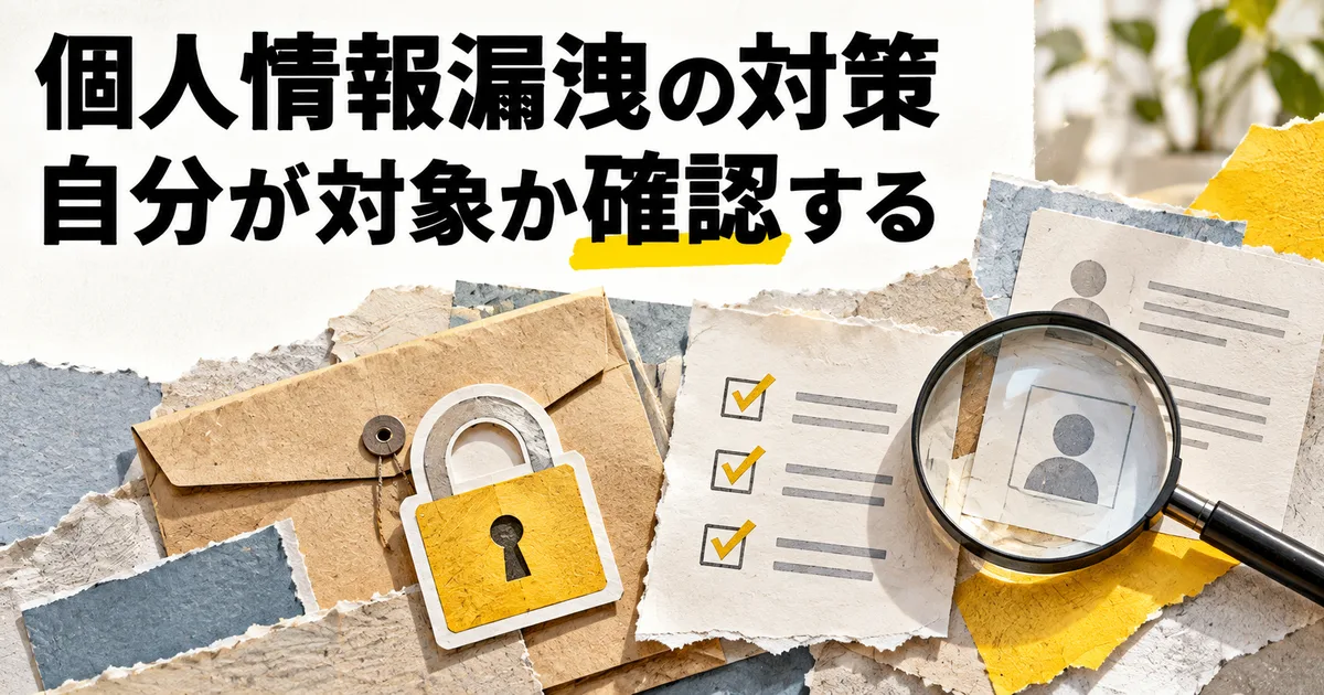 個人情報漏洩の対策｜2026年9〜10月の事例10件と、自分が対象か確認する方法【チェックリスト付き】